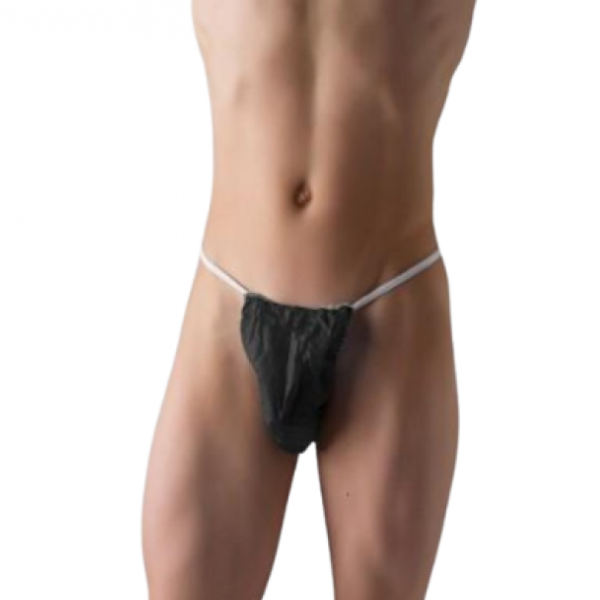 Трусы-бикини мужские "Чистовье" черные 25шт спанбонд индивидуальная упаковка